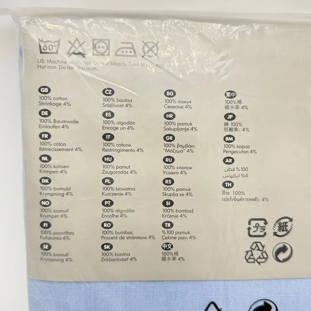 IKEA Ritva Light Blue Curtains w Tie Backs 57x128” Cotton Panels Pair Set of 2